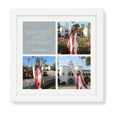 10 x 10" - 3 Photos, White Wood